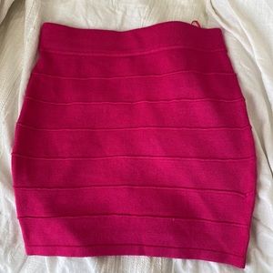 Pink mini skirt